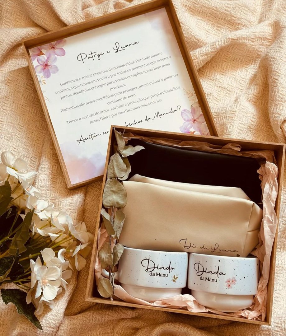 Kit Convite Nécessaire + Xícaras