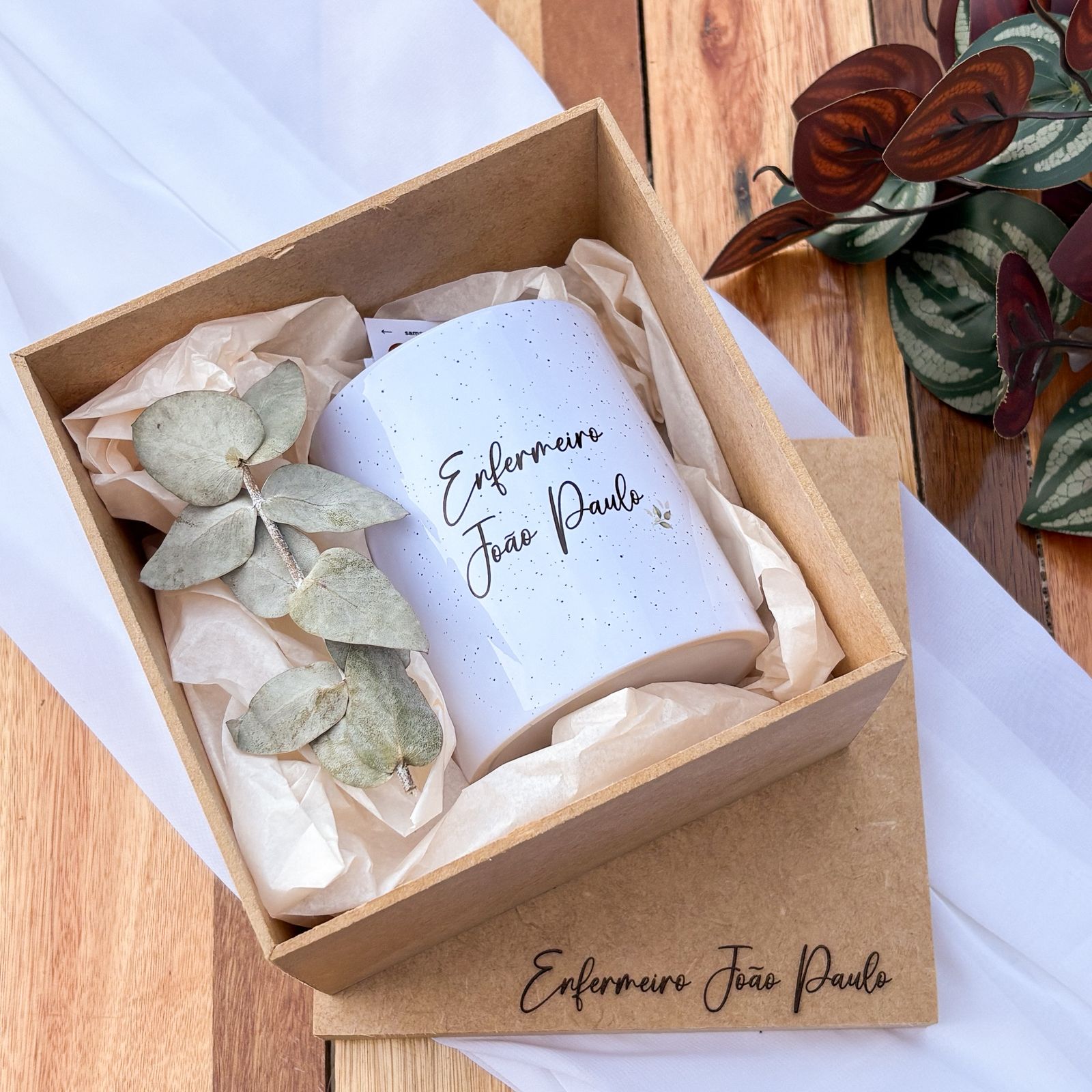 Kit Caneca na Caixa de Mdf