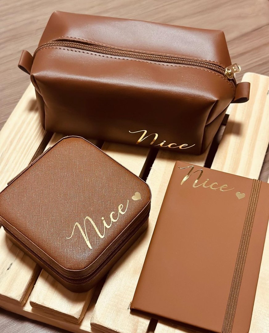 Kit Porta-joias + Nécessaire + Bloquinho