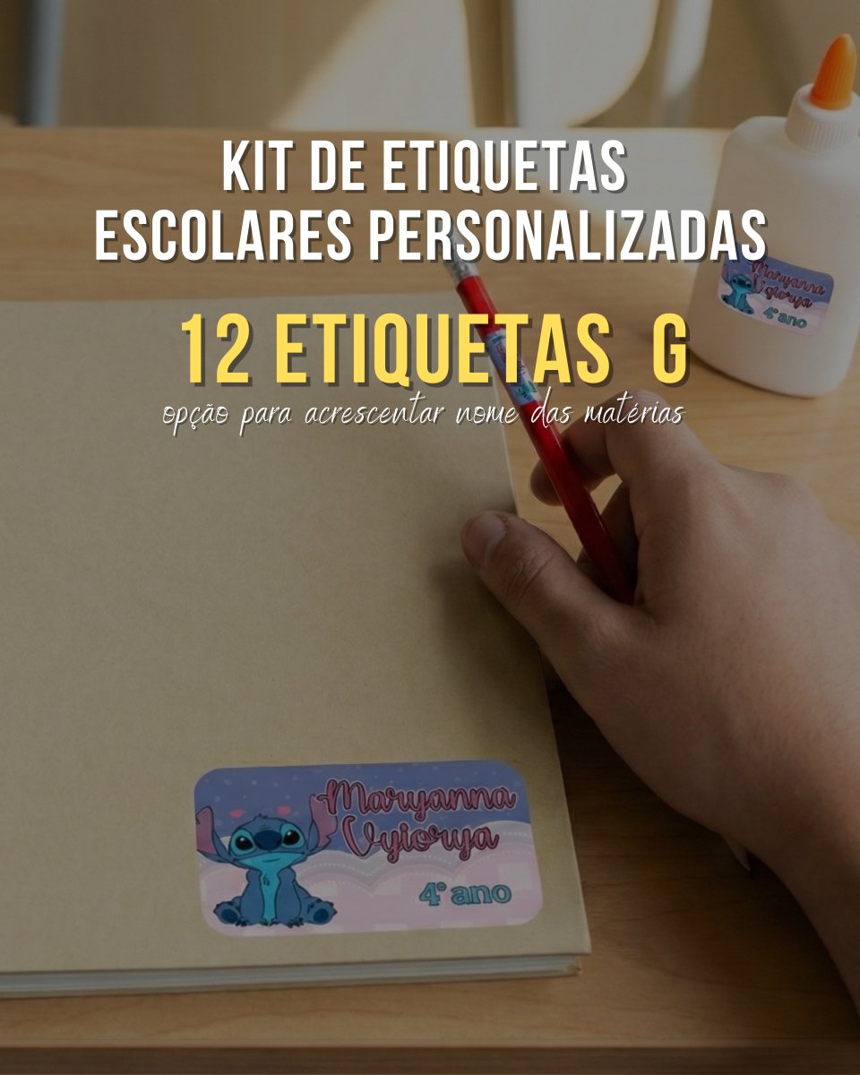 Kit Escolar 12 Etiquetas G