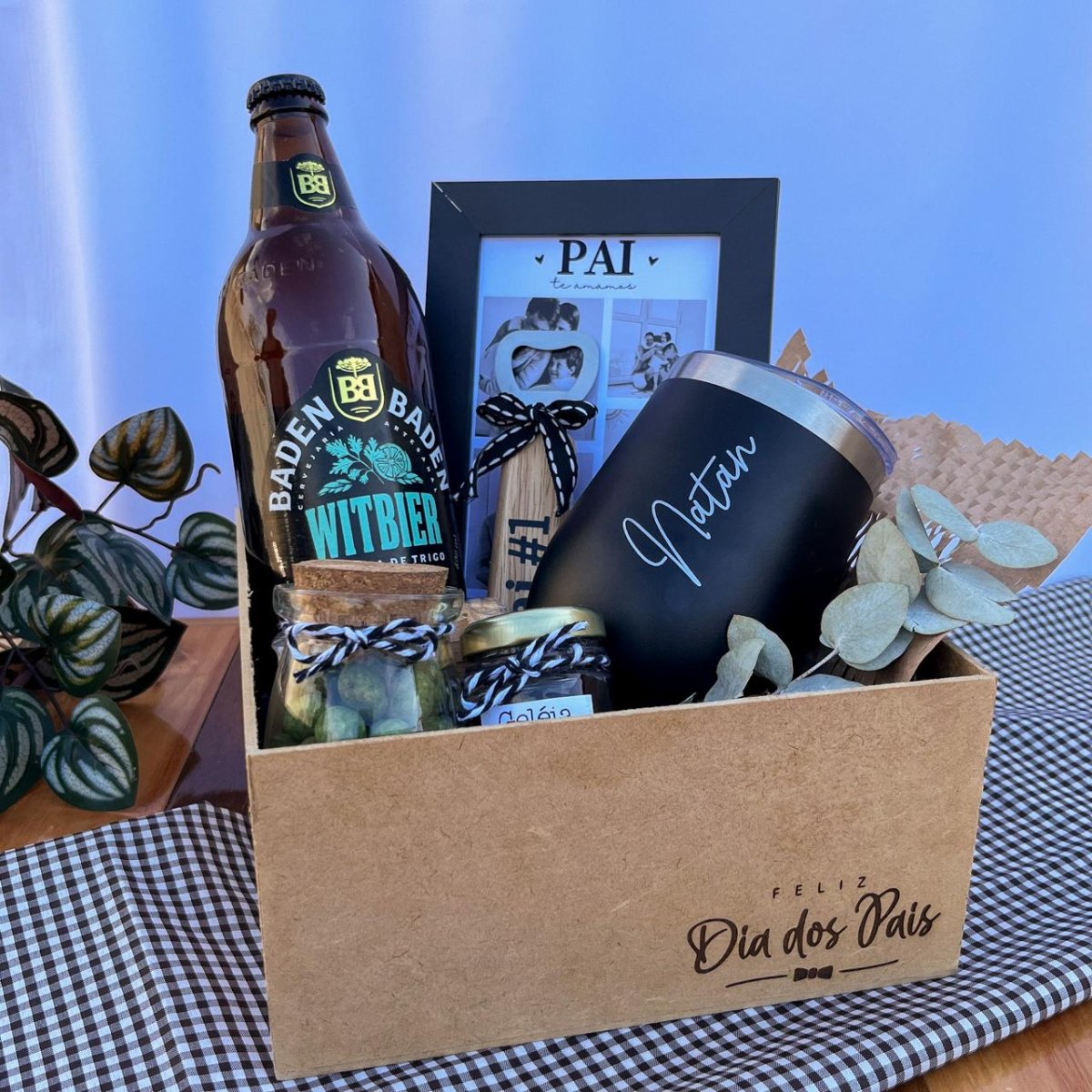 Kit Copo Térmico + Porta Retrato + Abridor