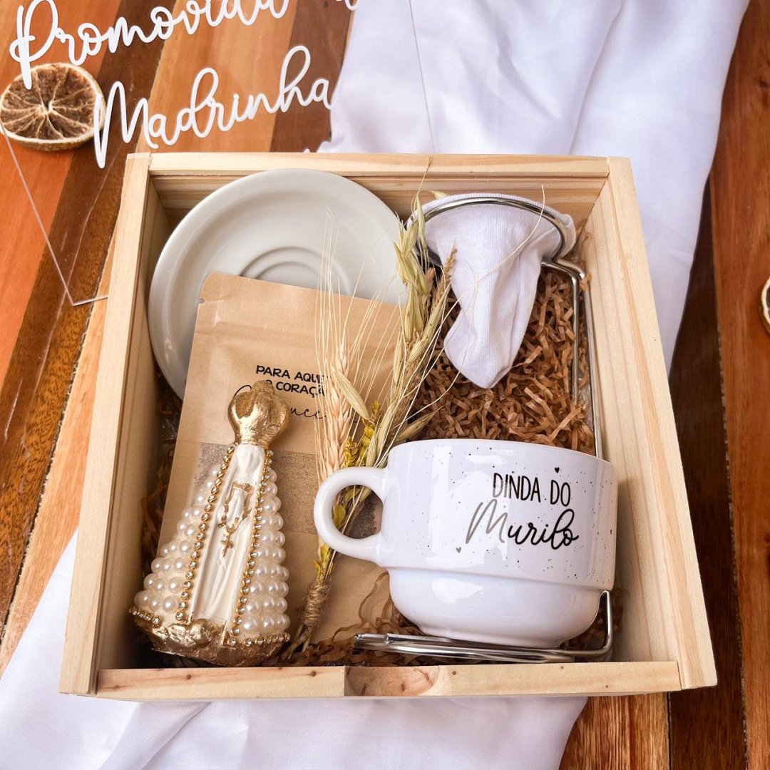 Kit Convite Padrinho - Xícara 