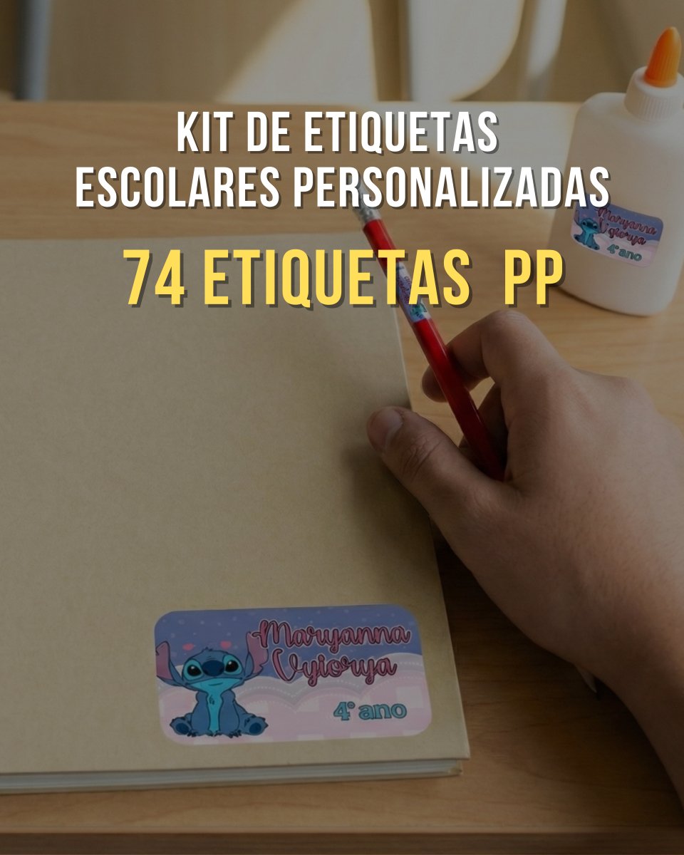 Kit Escolar 74 Etiquetas Pp