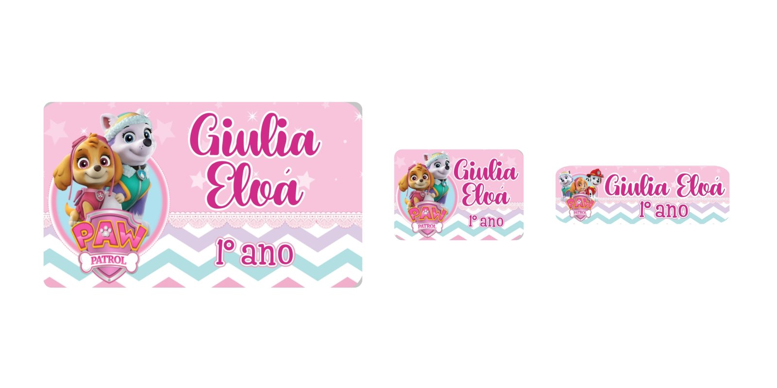 Etiqueta Patrulha Canina #1