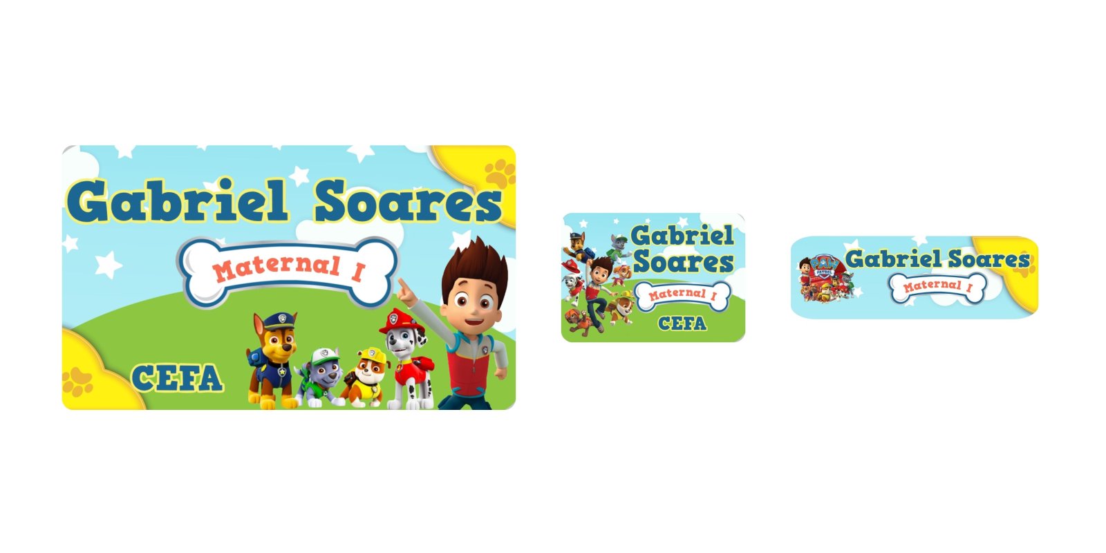 Etiqueta Patrulha Canina #2