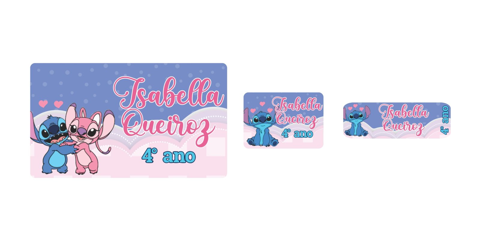 Etiqueta Stitch e Angel