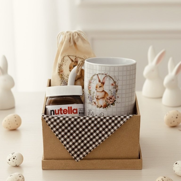 Kit Páscoa  Caneca + Nutella + Cookie