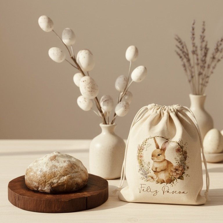 Saquinho de algodão personalizado com Cookie