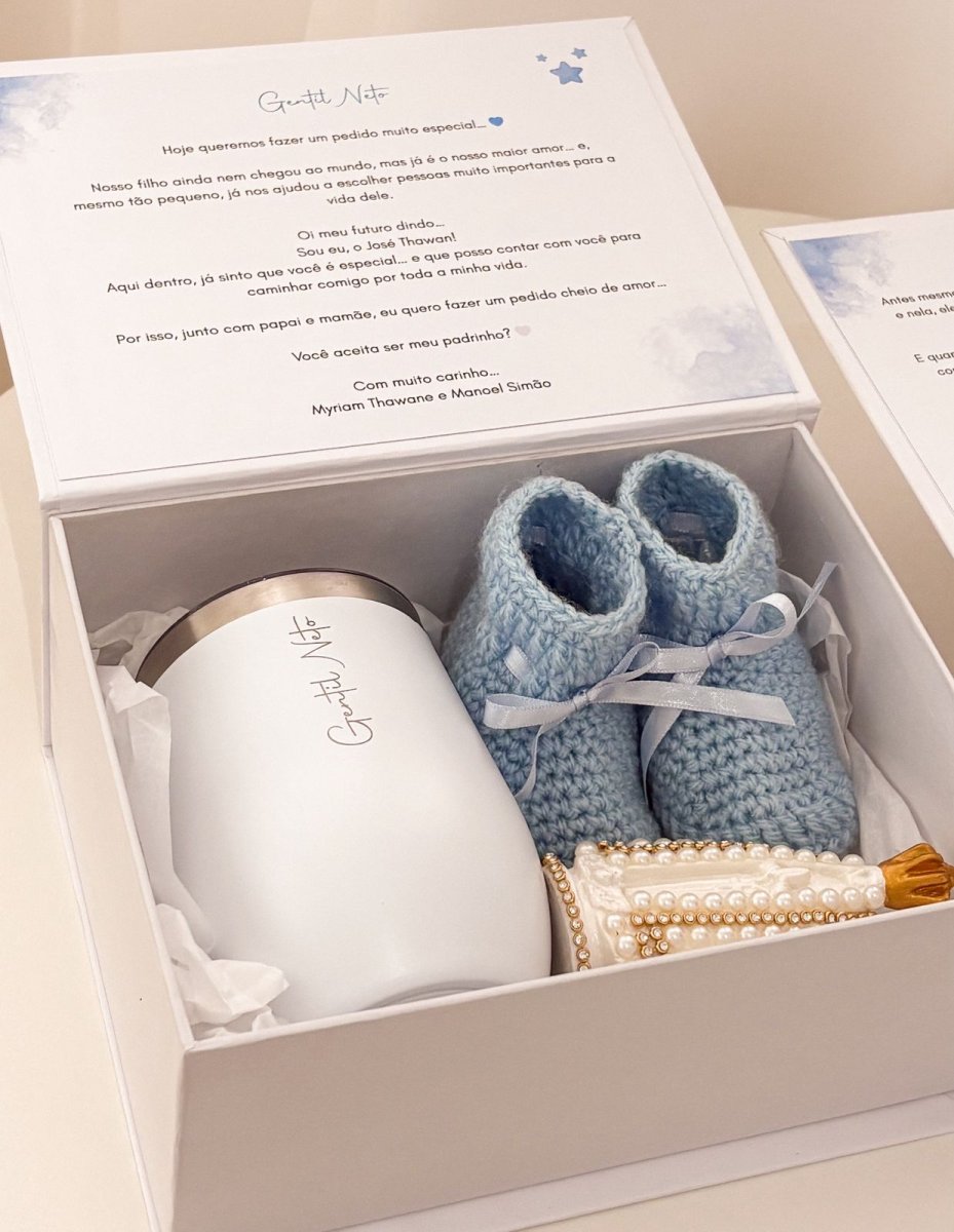 Kit Convite Copo Térmico + Sapatinhos