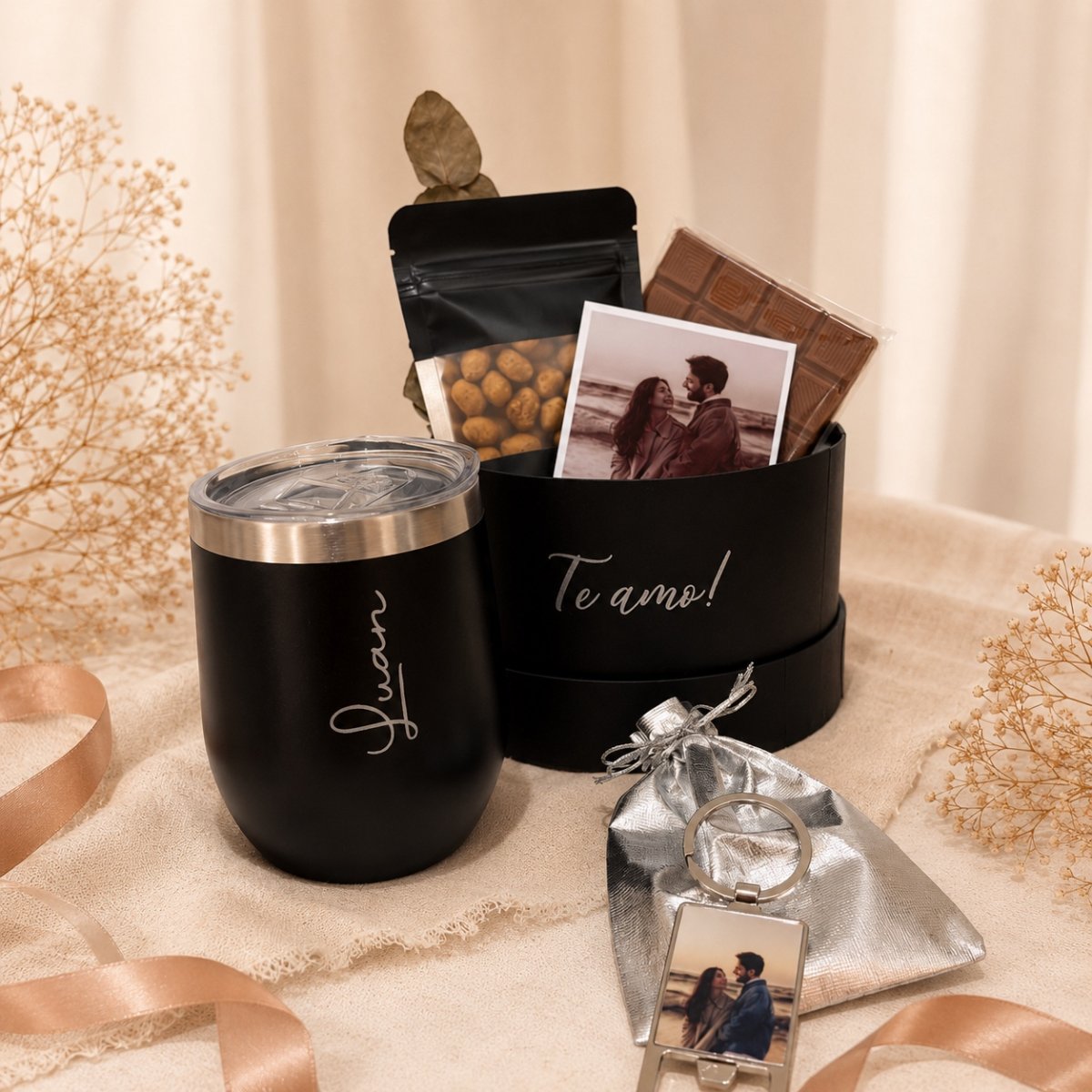 Kit Copo Térmico + Chaveiro com Foto