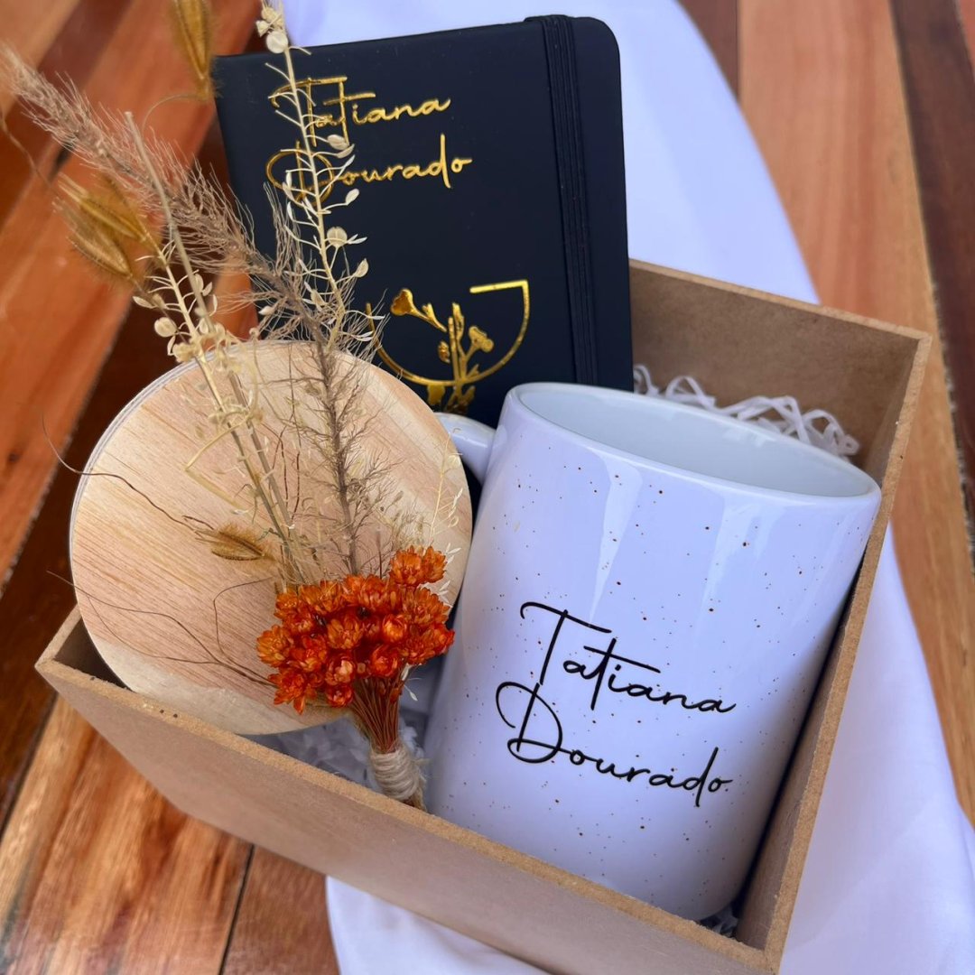 Kit Caneca + Tampa + Bloquinho