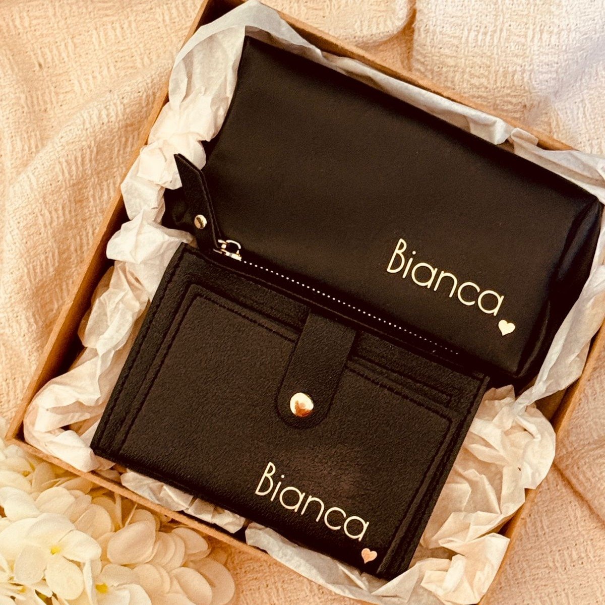 Kit Nécessaire + porta cartão com zíper