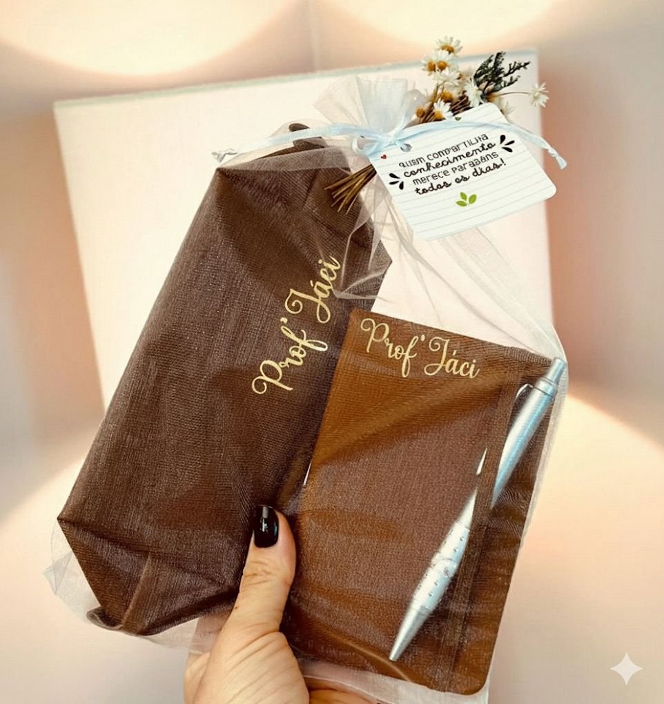 Kit Nécessaire + Bloquinho + Caneta