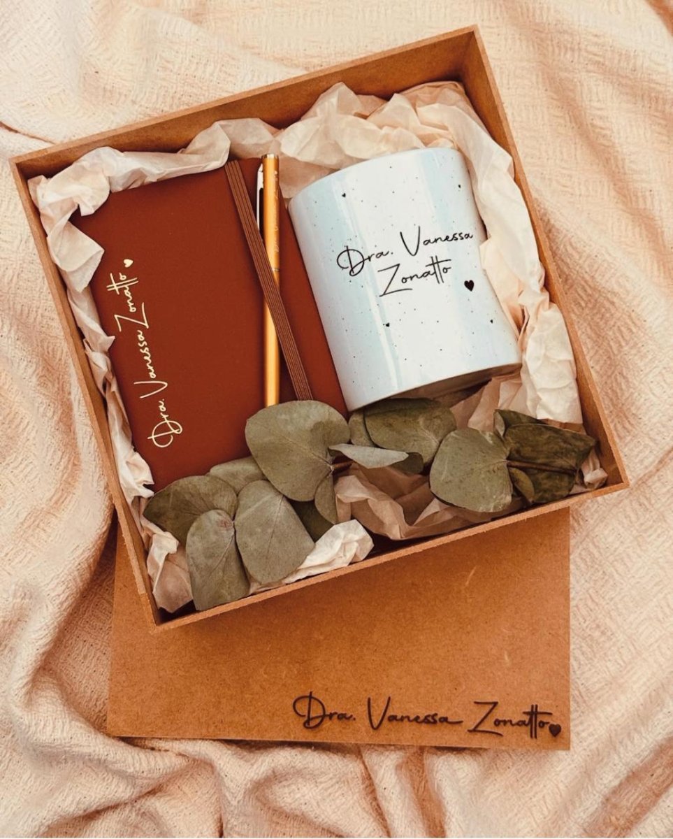 Kit Caneca + Bloquinho + Caneta