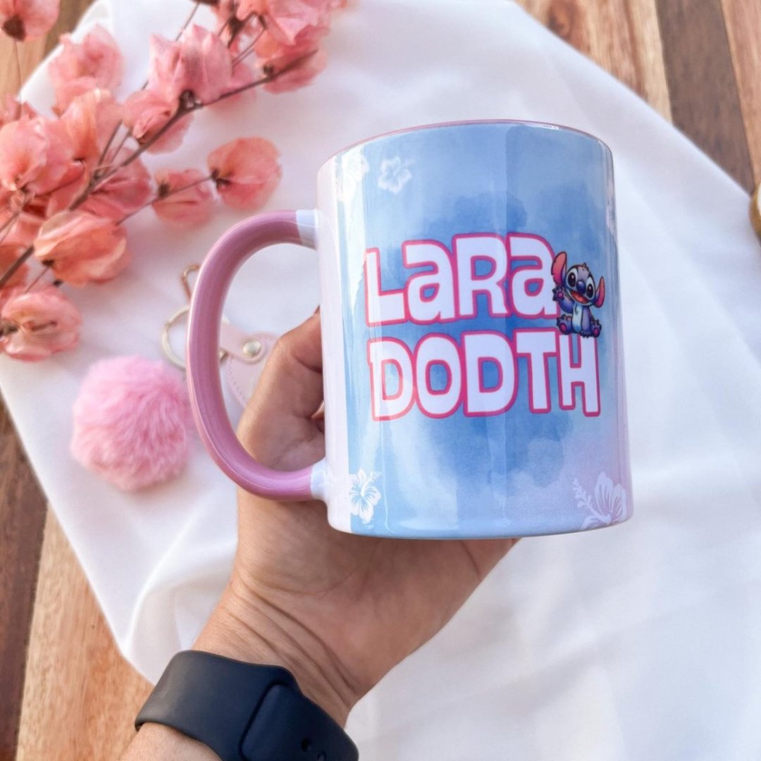 Caneca Personalizada Alça e interno colorido