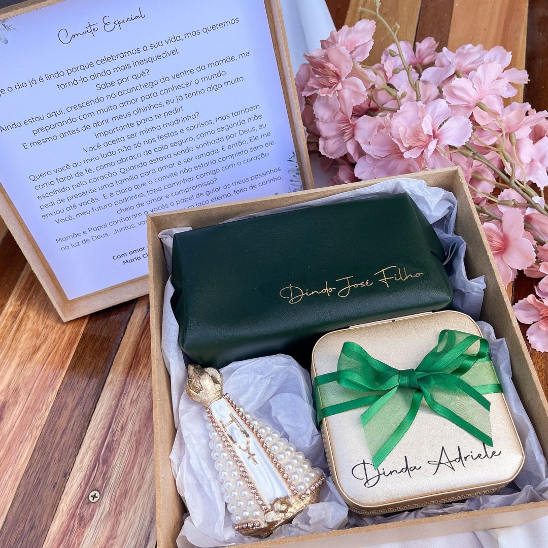 Kit Convite Nécessaire + Porta-joias + Santa